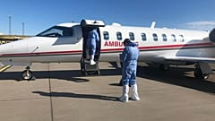 Ambulans uçak İsveç'in Malmö kentinden Türkiye'ye havalandı