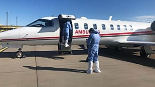 Ambulans uçak İsveç'in Malmö kentinden Türkiye'ye havalandı