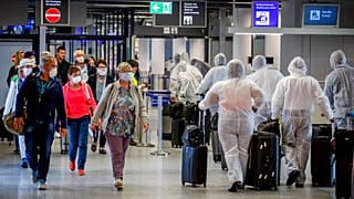 Due to the new coronavirus outbreak about 95 percent of the flights have been cancelled. (AP Photo/Michael Probst)