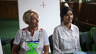 Emma Thompson and Rakhee Thakrar (Sex Education) in 'Extinction'