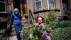 Blumen für die Tonne