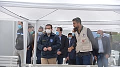 Νότης Μηταράκης στη Μόρια: Απαιτείται περισσότερη εγρήγορση στη β' φάση λόγω COVID-19
