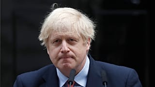 Monday, April 27, 2020, British Prime Minister Boris Johnson makes a statement on his first day back at work in Downing Street, London, after recovering from coronavirus