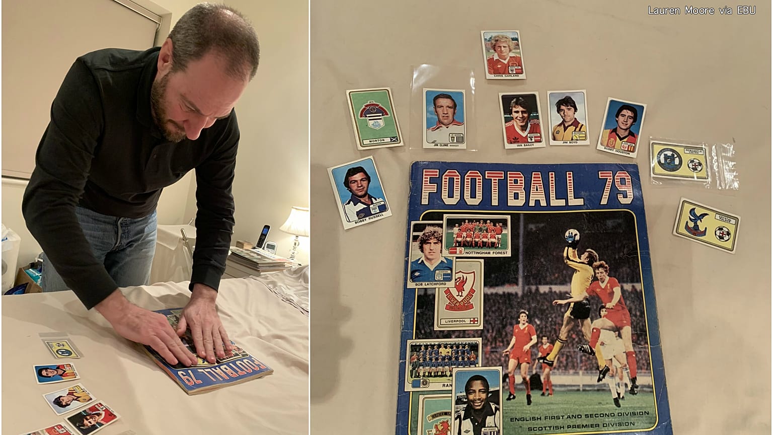 Approfitta del lockdown e sorprende il papà: completa l'album di figurine di 41 anni fa