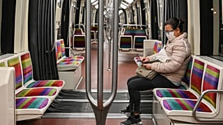 La ligne 1 du métro parisien, le 4 mai 2020. 