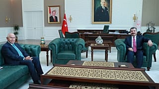 Sağlık Bakanı Fahrettin Koca, Türkiye Futbol Federasyonu (TFF) Başkanı Nihat Özdemir