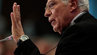 Nominated European foreign policy chief Josep Borrell answers questions during his hearing at the European Parliament in Brussels, Monday, Oct. 7, 2019. 