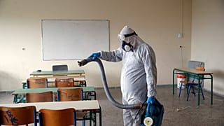 Virus Outbreak Greece Schools