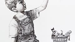 British street artist Banksy donated his latest piece to the University Hospital Southampton
