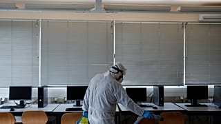 Virus Outbreak Greece Schools