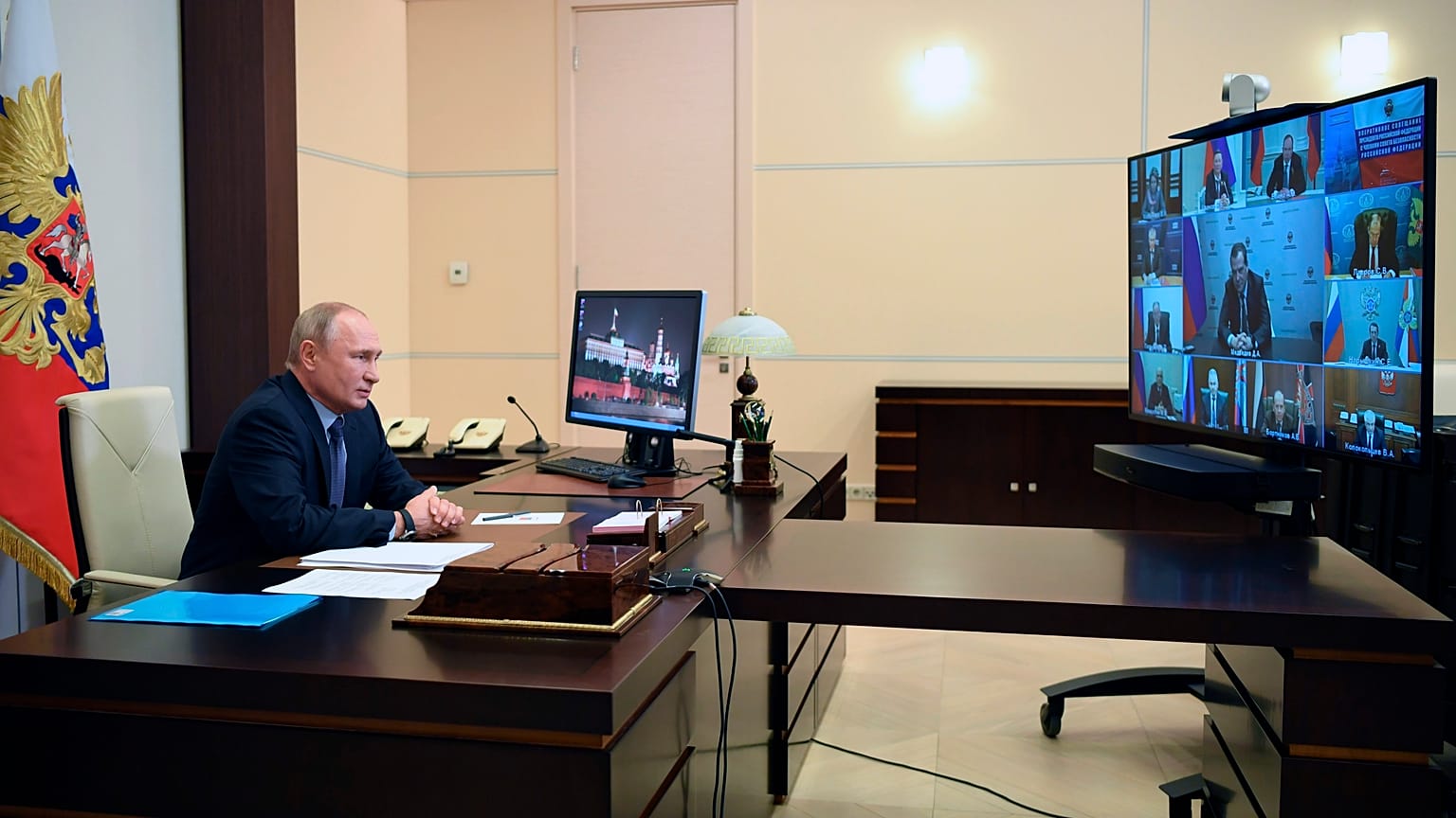 Virus Outbreak Russia Putin