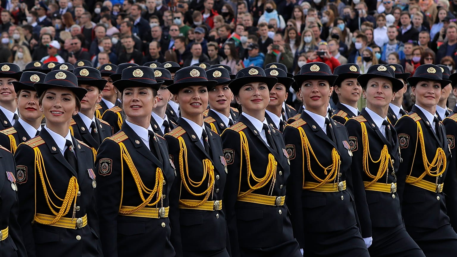 Virus Outbreak Belarus WWII Victory Day