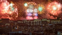 Moskau: Feuerwerk zum "Tag des Sieges"