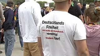 Protest in Stuttgart against German restrictions in place to fight COVID-19
