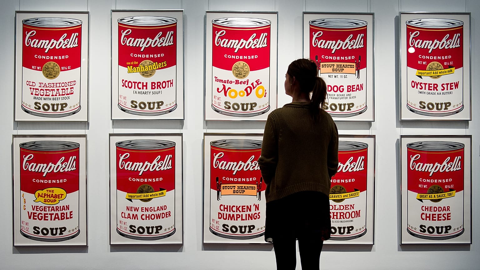 Andy Warhol's 'Campbell's Soup' at Sotheby's auction house, London