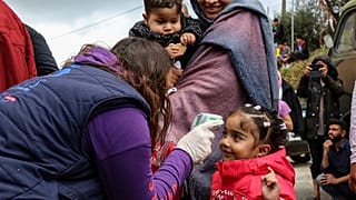 Yunanistan'da göçmen kampı