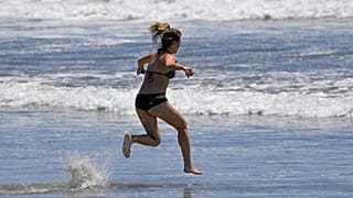 Sport van, buli még nincs a tengerparton Franciaországban