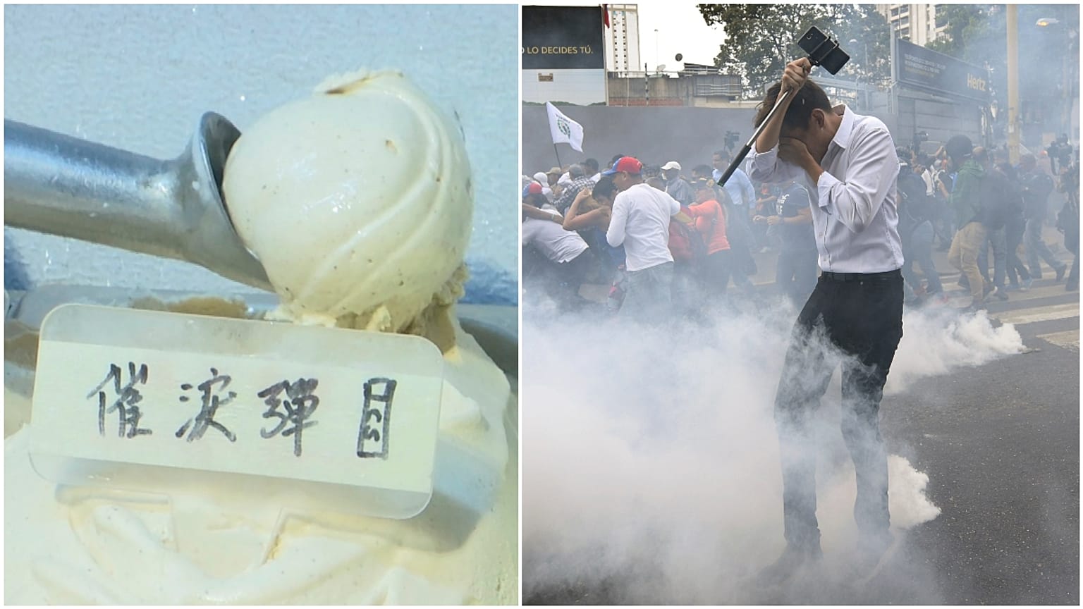 Biber gazı aromalı dondurma: Göz yaşartıcı gaz 'tatmanın' en tehlikesiz yolu