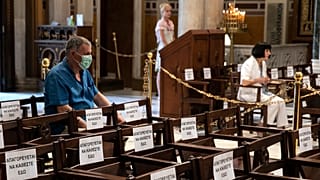 Celebración eucarística en Atenas