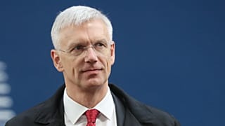 Latvia's Prime Minister Krisjanis Karins arrives for the second day of a special European Council summit in Brussels on February 21, 2020,