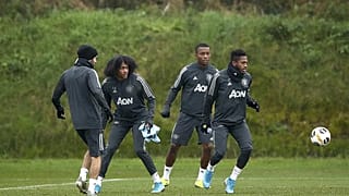 Jugadores del Manchester City entrenando el pasado mes de noviembre