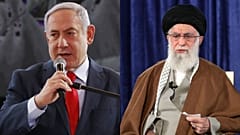 المرشد الأعلى الإيراني علي خامنئي ورئيس الوزراء الإسرائيلي بنيامين نتنياهو