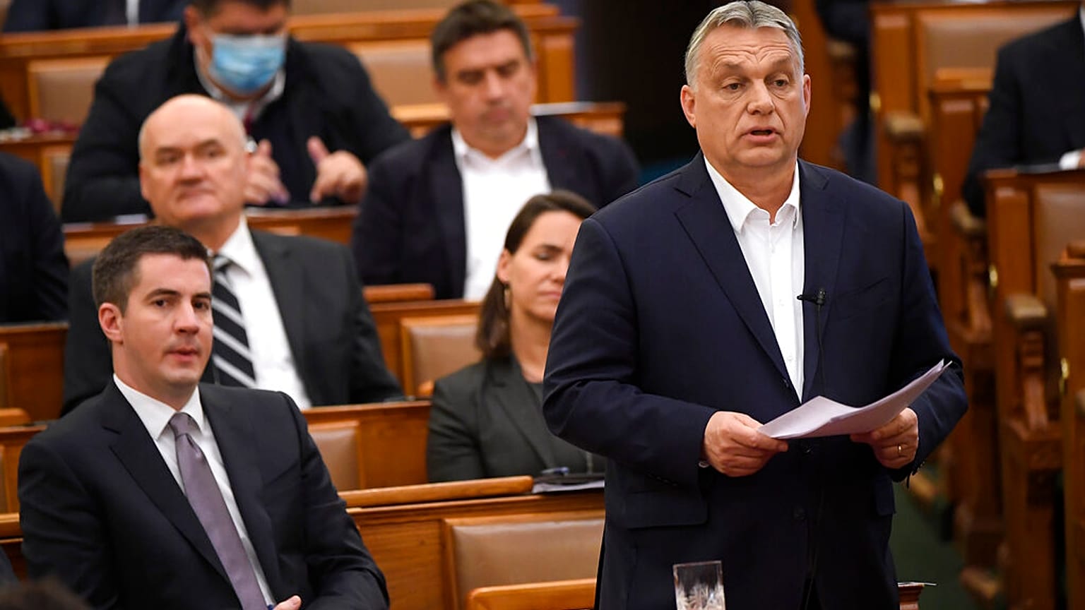 Präsident Viktor Orban im ungarischen Parlament 2020