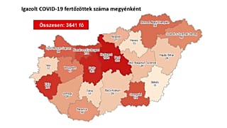 A május 21-i adatok megyénkénti lebontásban