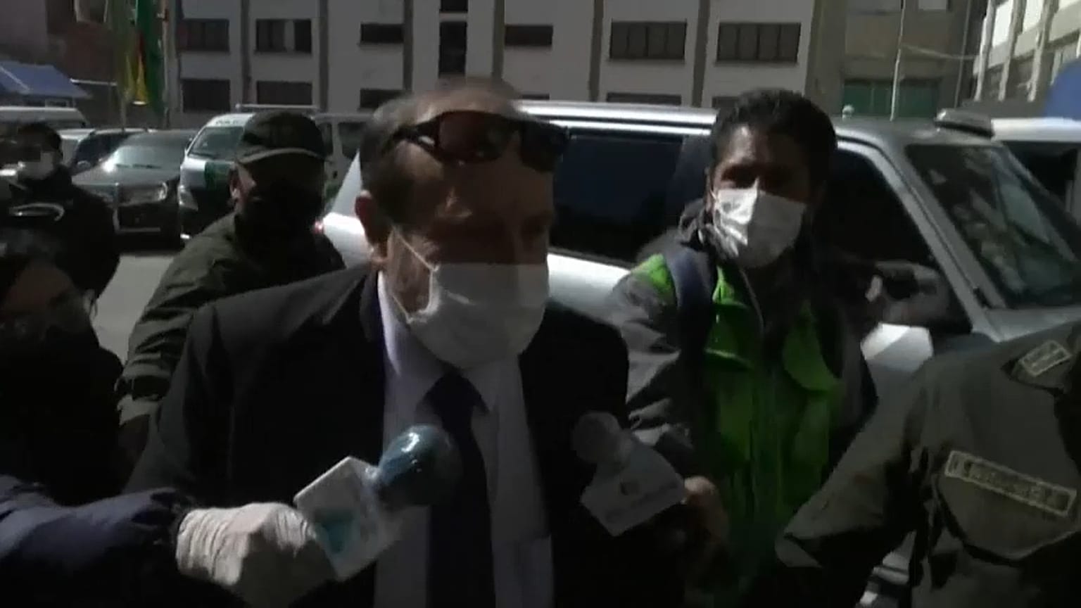 Marcelo Navajas a su llegada a dependencias policiales