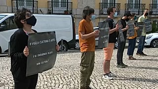 Artistas protestam em Lisboa