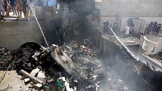 The plane crashed in a residential area of Karachi