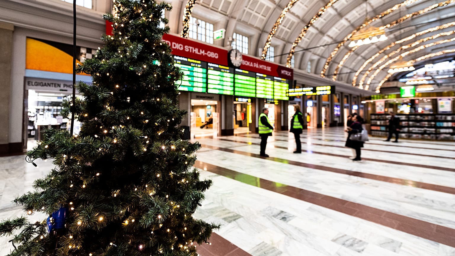 Stockholm Central Station appears to be rather empty during the ongoing COVID-19 pandemic. Stockholm, Sweden. November 19, 2020 