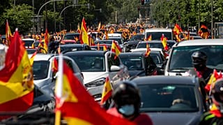 Η πορεία με οχήματα στο κέντρο της Μαδρίτης