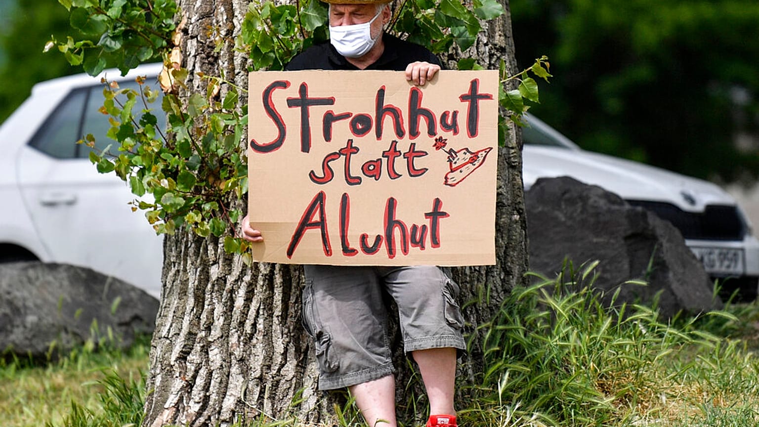 Gegendemonstrant in Köln
