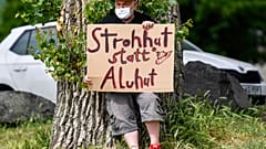 Gegendemonstrant in Köln
