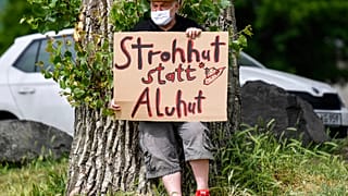 Gegendemonstrant in Köln