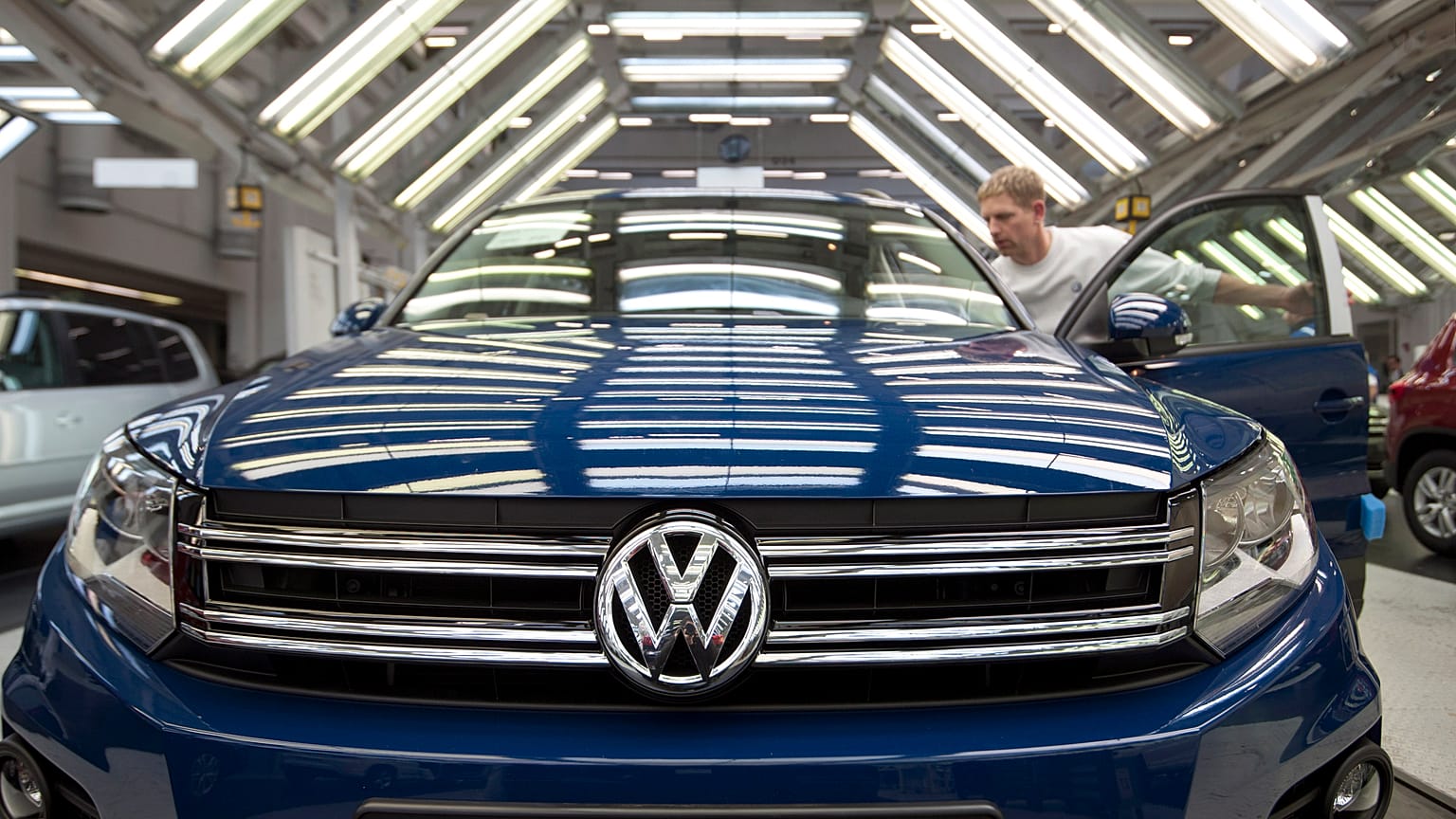 Usine Volkswagen à Wolfsburg (Allemagne) - Image d'archives