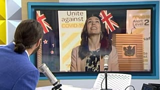 New Zealand's Prime Minister Jacinda Ardern during the earthquake