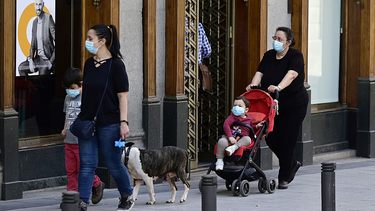 Dans les rues de Madrid, le 21 mai 2020.