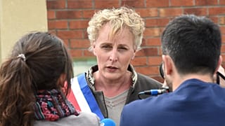 Marie Cau, first transgender woman elected as mayor in France answers journalists' questions,.