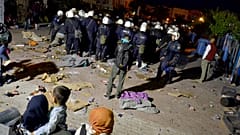 Φωτογραφία από προηγούμενα επεισόδια στην πλατεία Σαπφούς στην Μυτιλήνη  