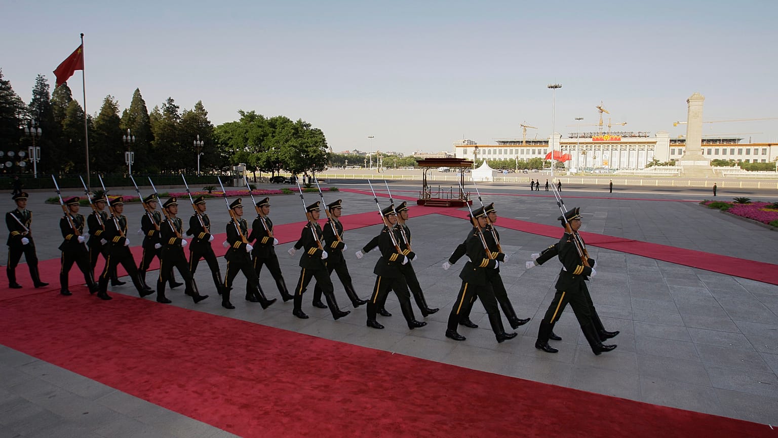 PLA soldiers in Tiananmen Square, Beijing