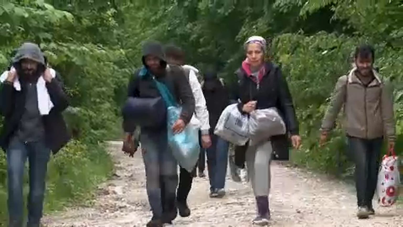 Menekültek egy boszniai úton