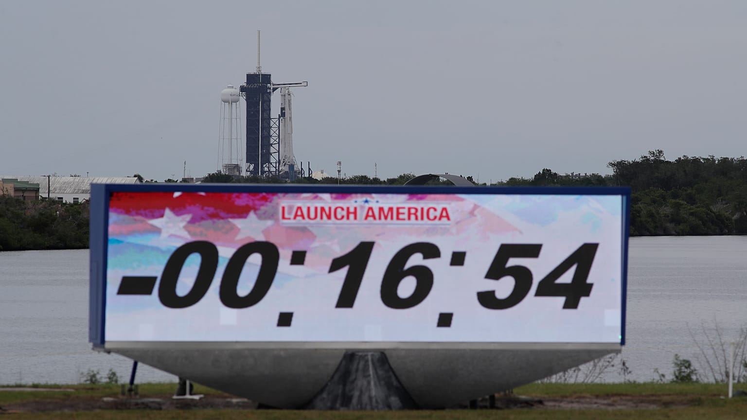 A SpaceX Falcon 9, with NASA astronauts Doug Hurley and Robert Behnken in the Dragon crew capsule, has even called off with 16 minutes to go at the Kennedy Space Center in Cap