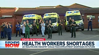UK healthcare workers during the clap for carers