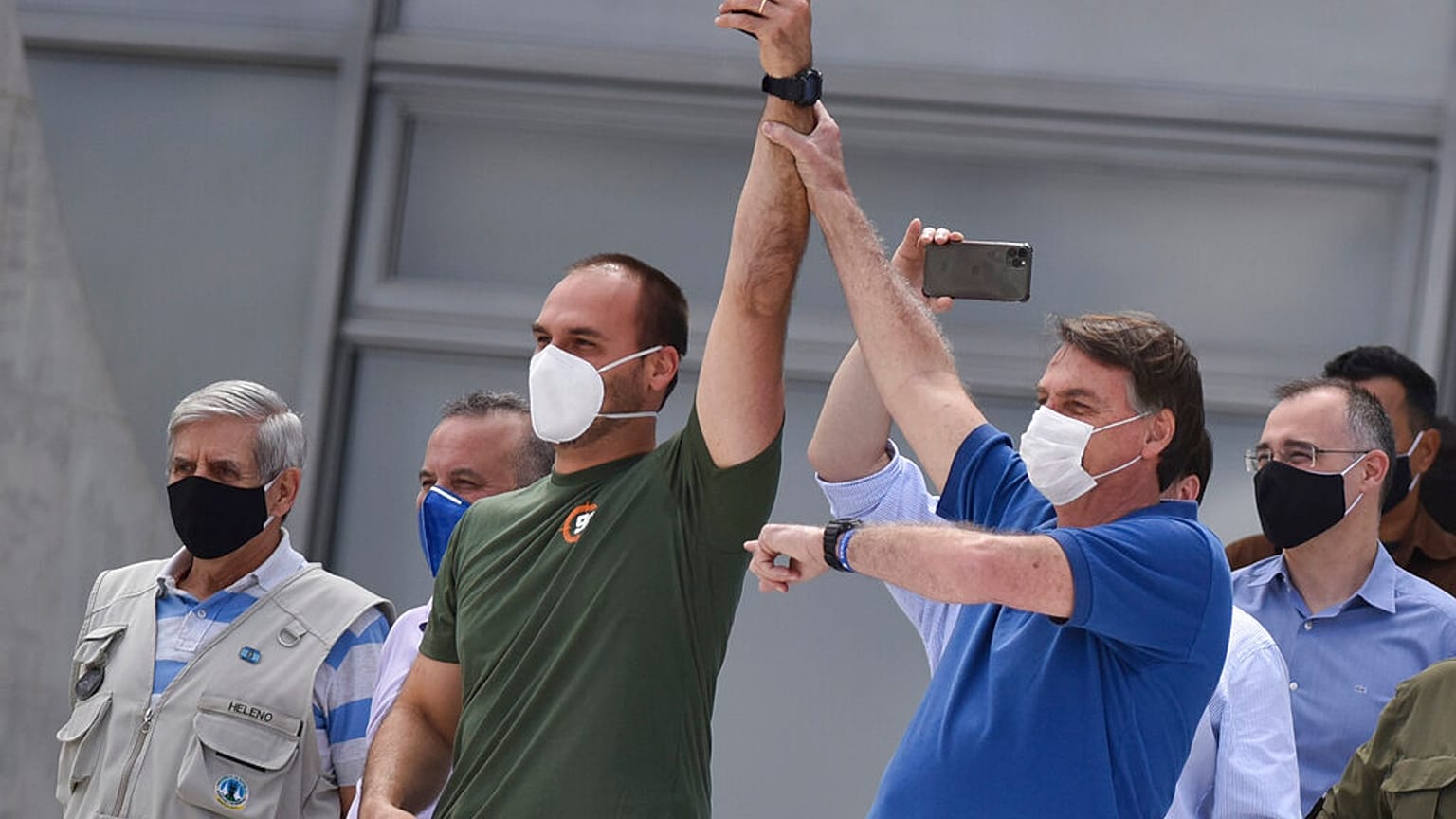 Eduardo Bolsonaro e Jair Bolsonaro