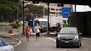 Grenze zwischen Italien und Frankreich am 15. Juni 2020