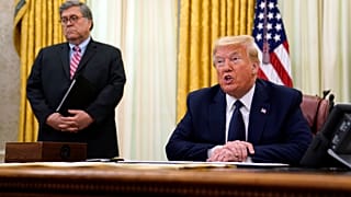 President Donald Trump speaks before signing an executive order aimed at curbing protections for social media giants, in the Oval Office of the White House.
