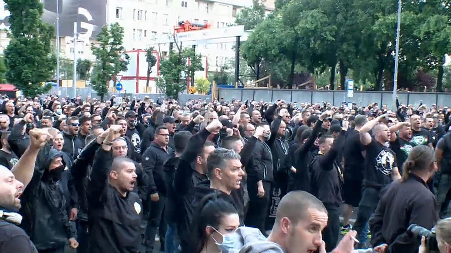 Акция протеста в Будапеште 29 мая 2020
