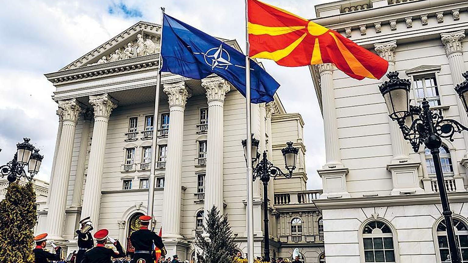 NATO - NORTH MACEDONIA FLAGS